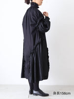 画像をギャラリービューアに読み込む, noir kei ninomiya 綿ブロード×アセテートサテンワンピース [3P-O008-051]
