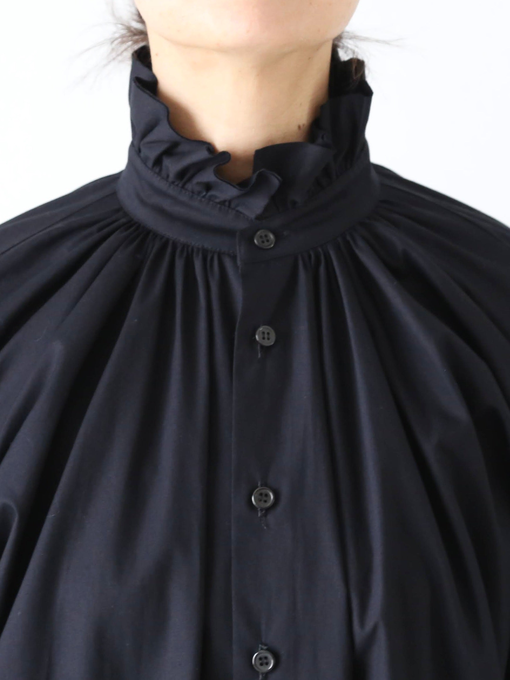 noir kei ninomiya 綿ブロード×アセテートサテンワンピース [3P-O008-051]