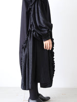 画像をギャラリービューアに読み込む, noir kei ninomiya 綿ブロード×アセテートサテンワンピース [3P-O008-051]
