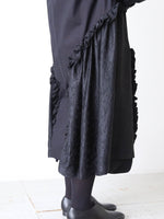 画像をギャラリービューアに読み込む, noir kei ninomiya 綿ブロード×アセテートサテンワンピース [3P-O008-051]
