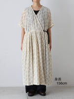 Load image into Gallery viewer, TOUJOURS Half Sleeve Pleated Cache-Coeur Dress [TM44LD05]
