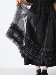 noir kei ninomiya ウールギャバジン×エステルオーガンジー