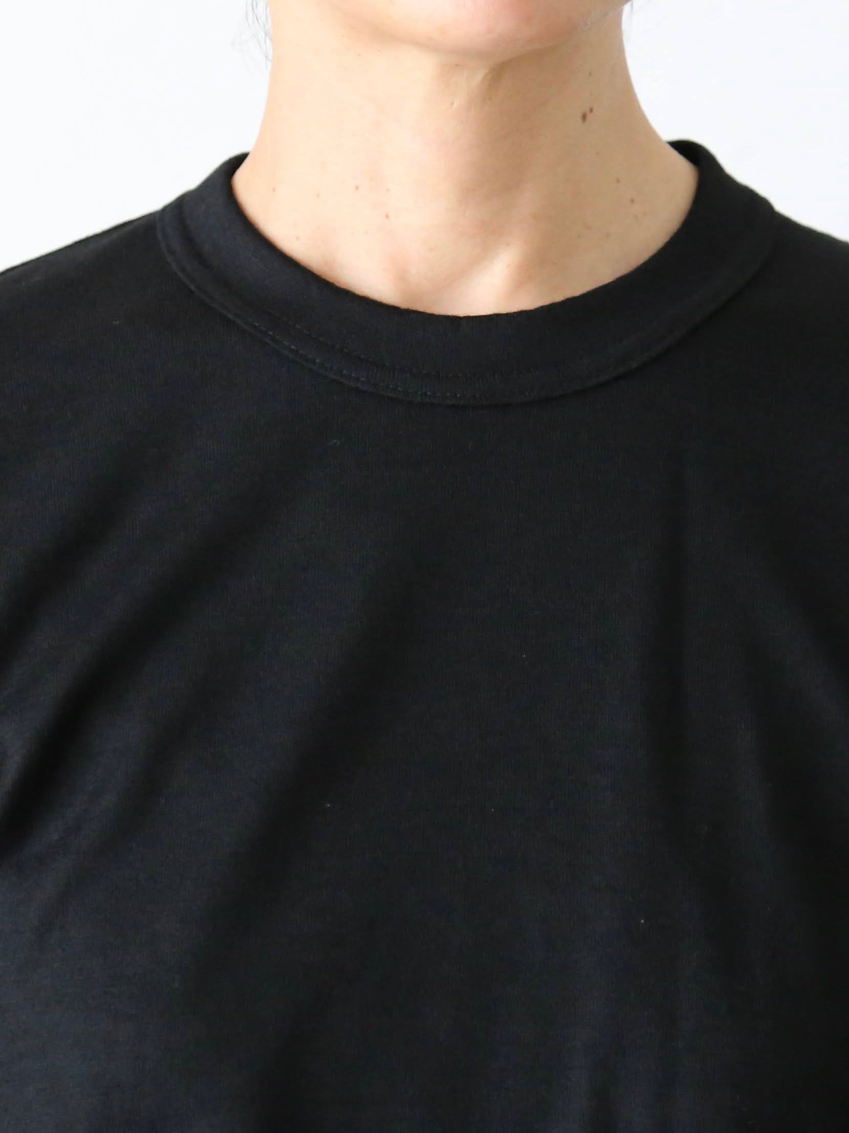 noir kei ninomiya ウール天竺×エステルオーガンジートップス [3P-T006-051]