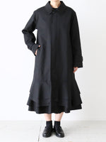 画像をギャラリービューアに読み込む, tao ウールエステルギャバ先染コート [TP-C001-051]
