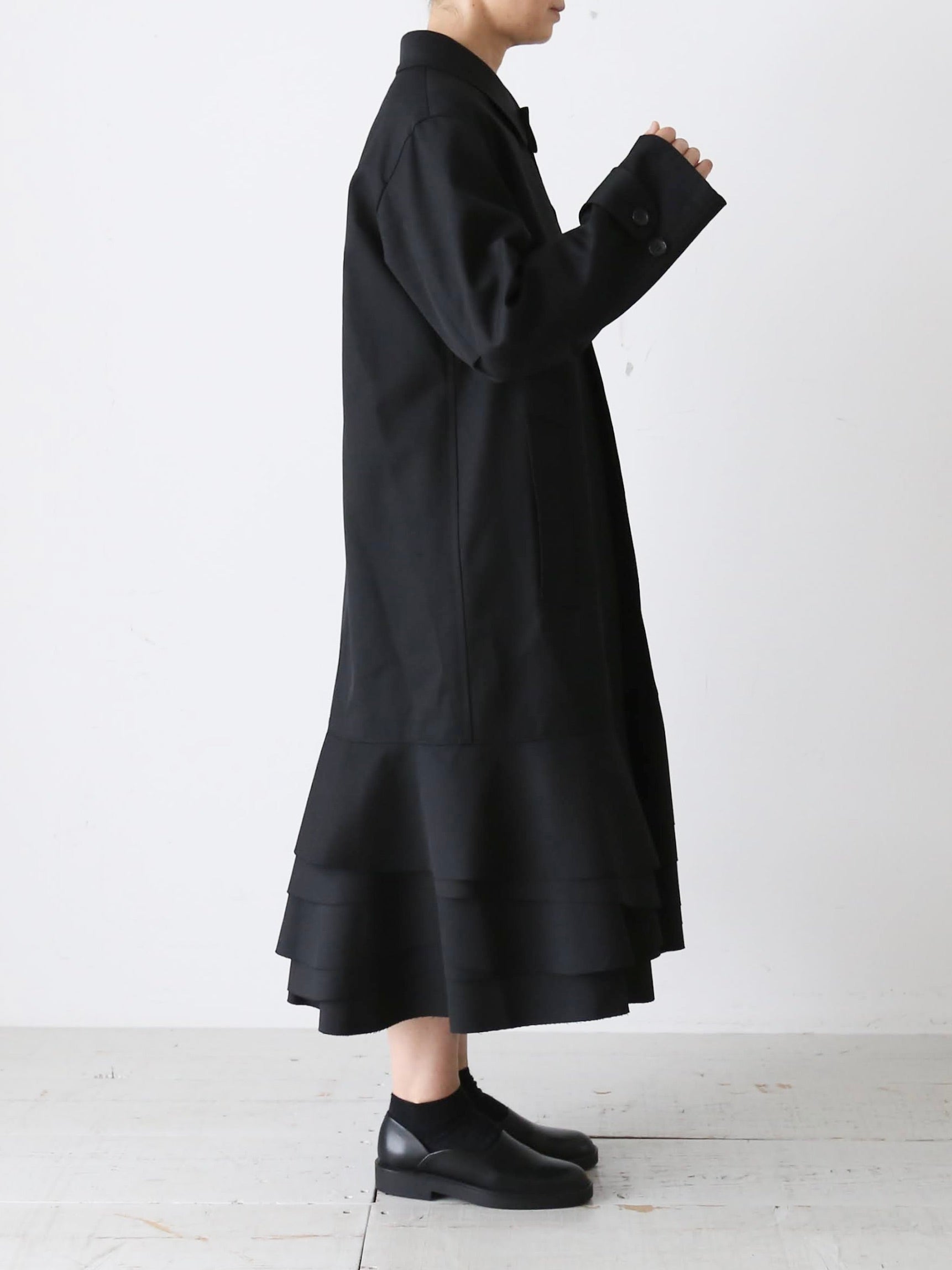 tao ウールエステルギャバ先染コート [TP-C001-051]