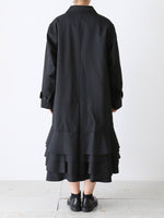 画像をギャラリービューアに読み込む, tao ウールエステルギャバ先染コート [TP-C001-051]
