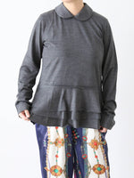 画像をギャラリービューアに読み込む, tao ウール天竺襟付きトップス [TP-T004-051]
