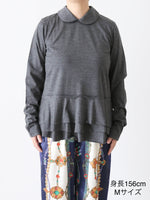 画像をギャラリービューアに読み込む, tao ウール天竺襟付きトップス [TP-T004-051]
