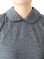 画像をギャラリービューアに読み込む, tao ウール天竺襟付きトップス [TP-T004-051]
