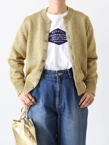 【美品】  tao COMME des GARCONS / タオコムデギャルソン | 2025AW | ラメリリヤーン天竺ニットカーディガン | S | ゴールド | レディース IMG_1026_7e45df73-5c81-4e89-