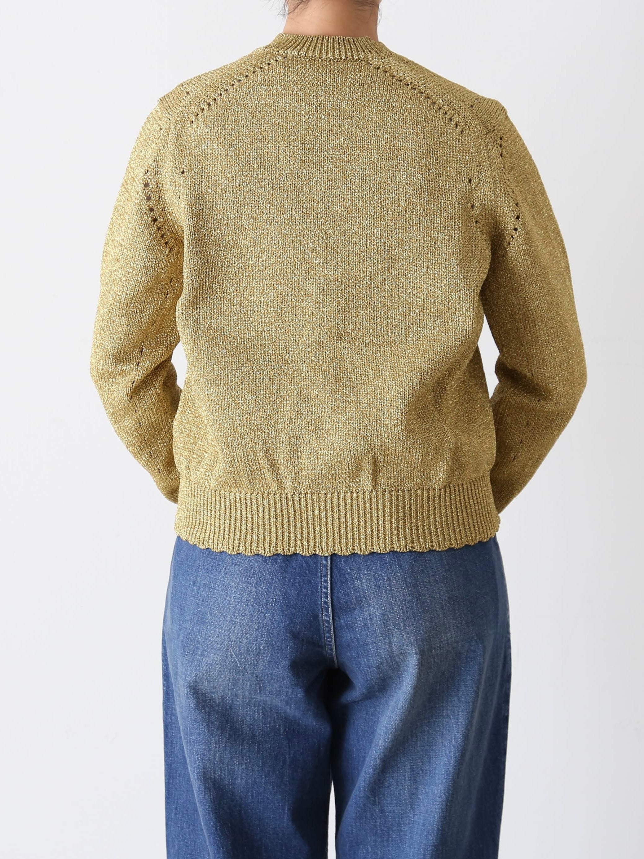 tao ラメリリヤーン天竺ニットカーディガン [TP-N015-051]