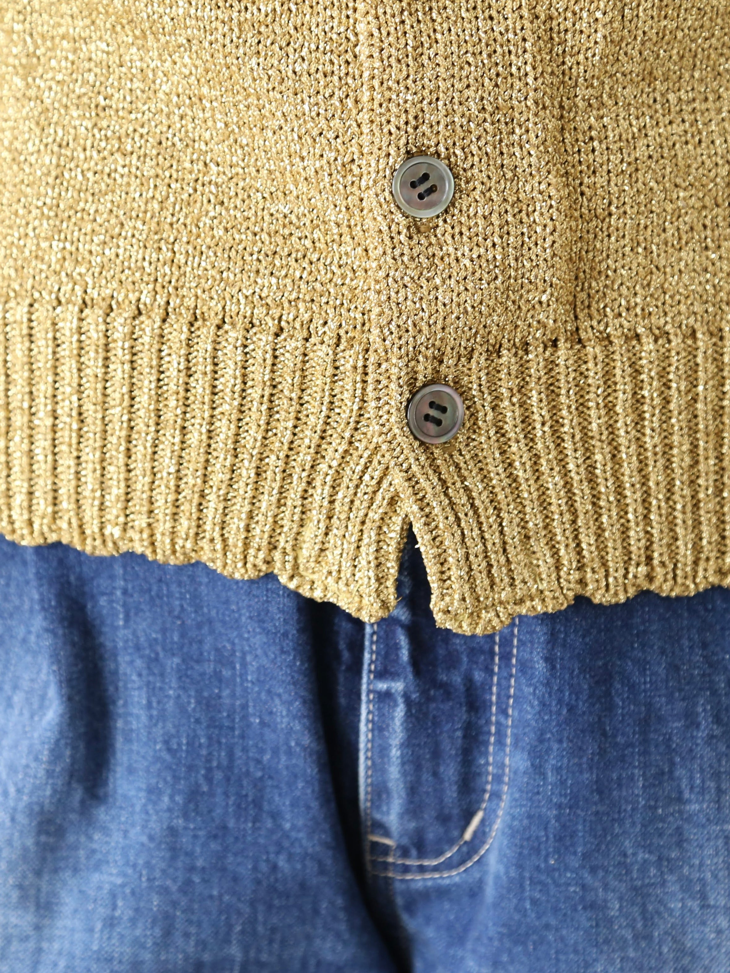 tao ラメリリヤーン天竺ニットカーディガン [TP-N015-051]