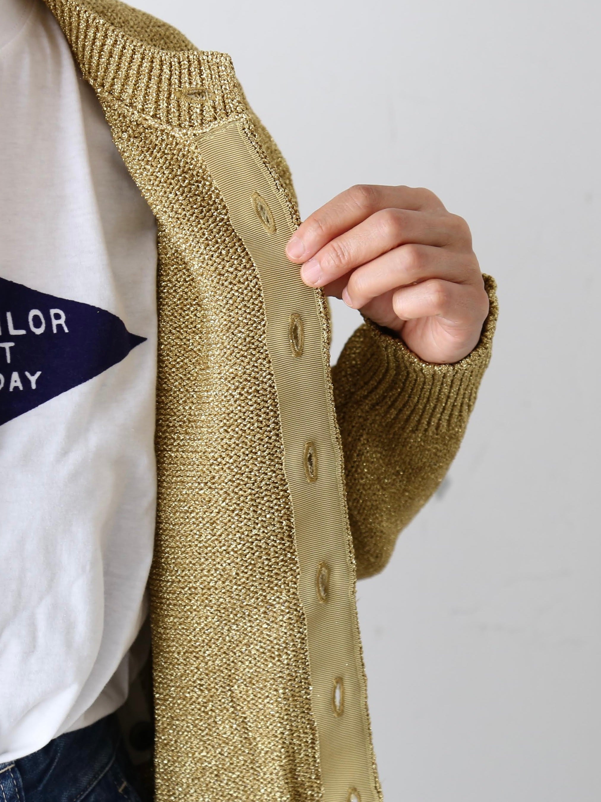 tao ラメリリヤーン天竺ニットカーディガン [TP-N015-051]