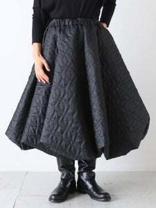 noir kei ninomiya エステルツイル キルトスカート バルーン ランダム