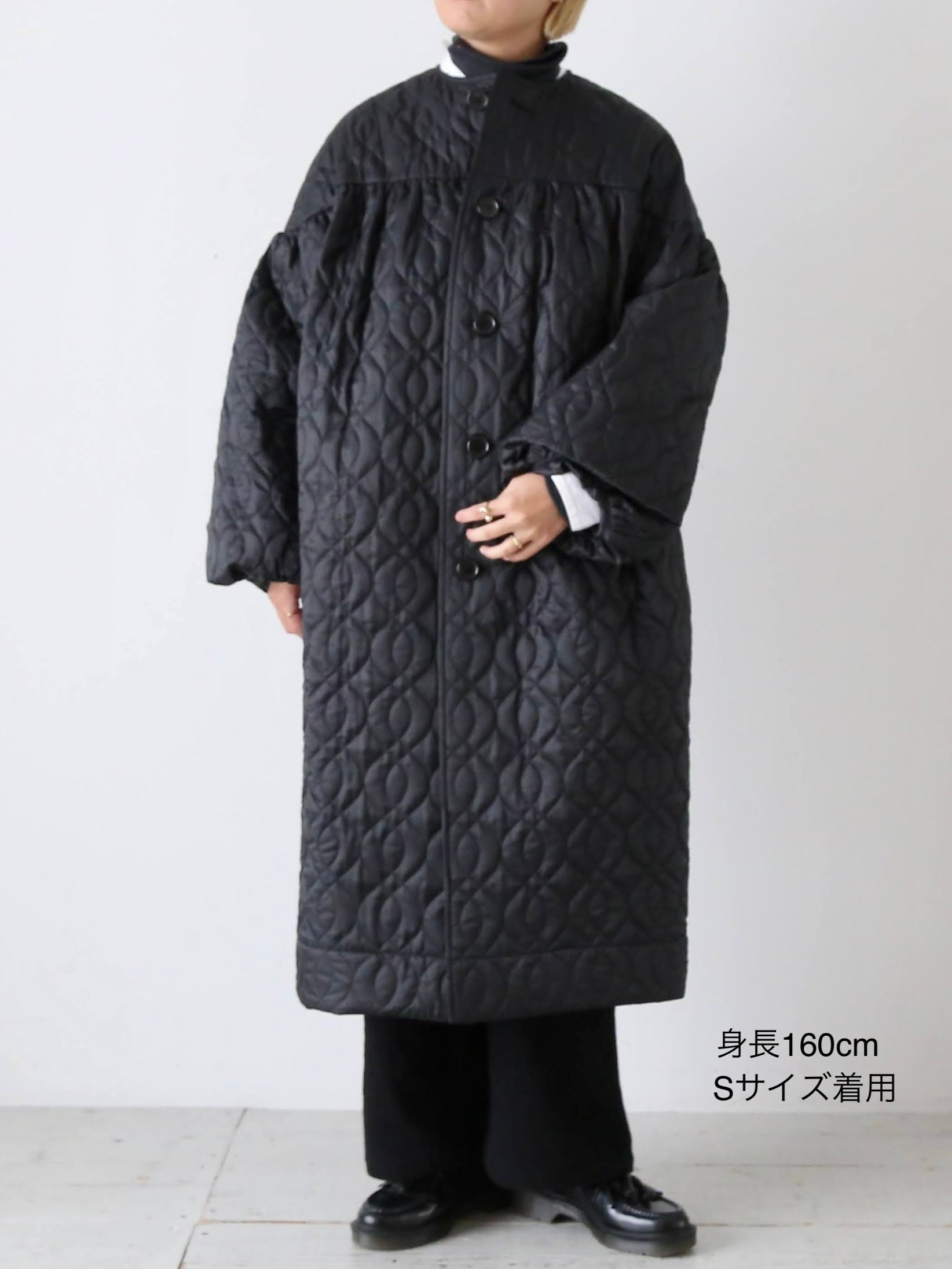 noir kei ninomiya エステルツイルキルトコート [3P-C003-051]