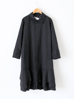 画像をギャラリービューアに読み込む, tao ウールエステルギャバ先染コート [TP-C001-051]
