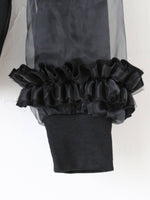 画像をギャラリービューアに読み込む, noir kei ninomiya ウール天竺×エステルオーガンジートップス [3P-T006-051]
