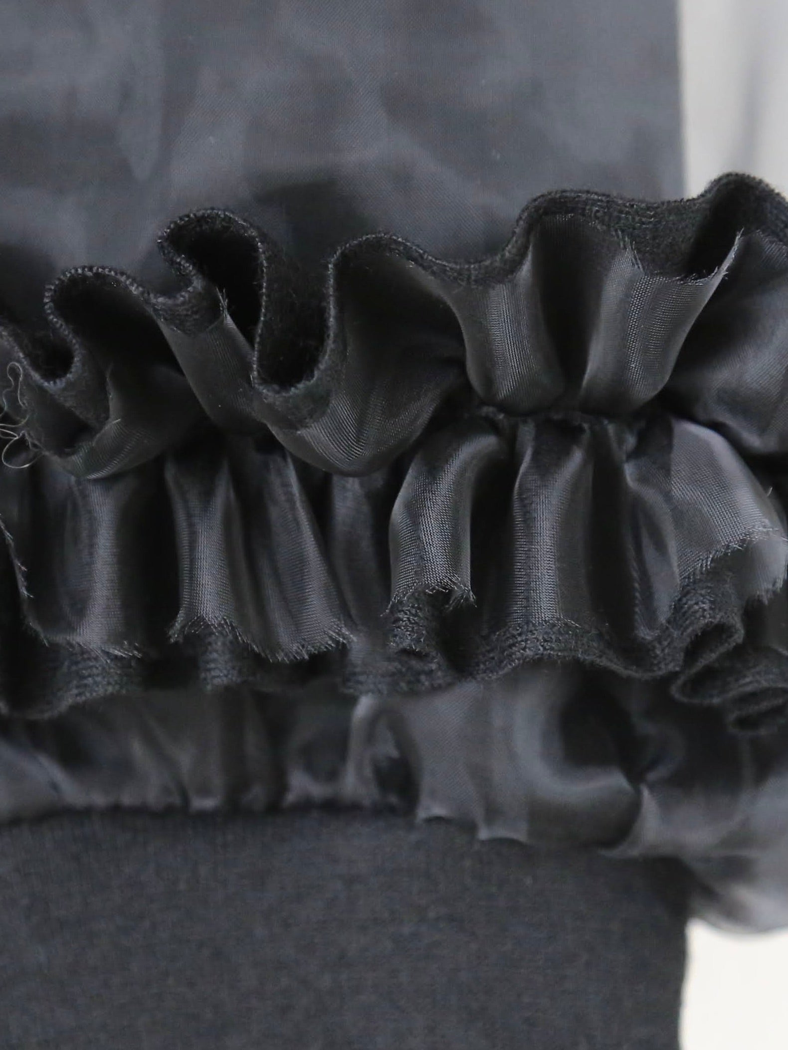 noir kei ninomiya ウール天竺×エステルオーガンジートップス [3P-T006-051]