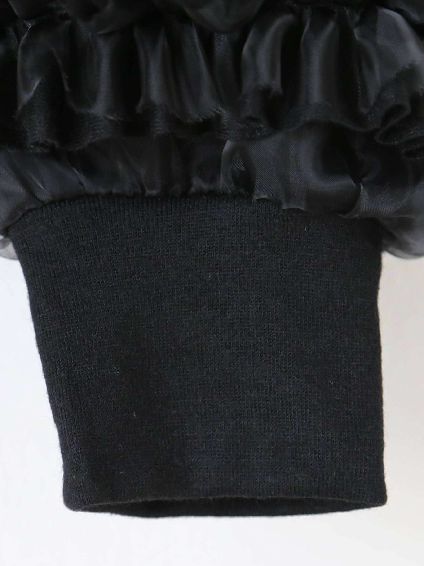 noir kei ninomiya ウール天竺×エステルオーガンジートップス [3P-T006-051]