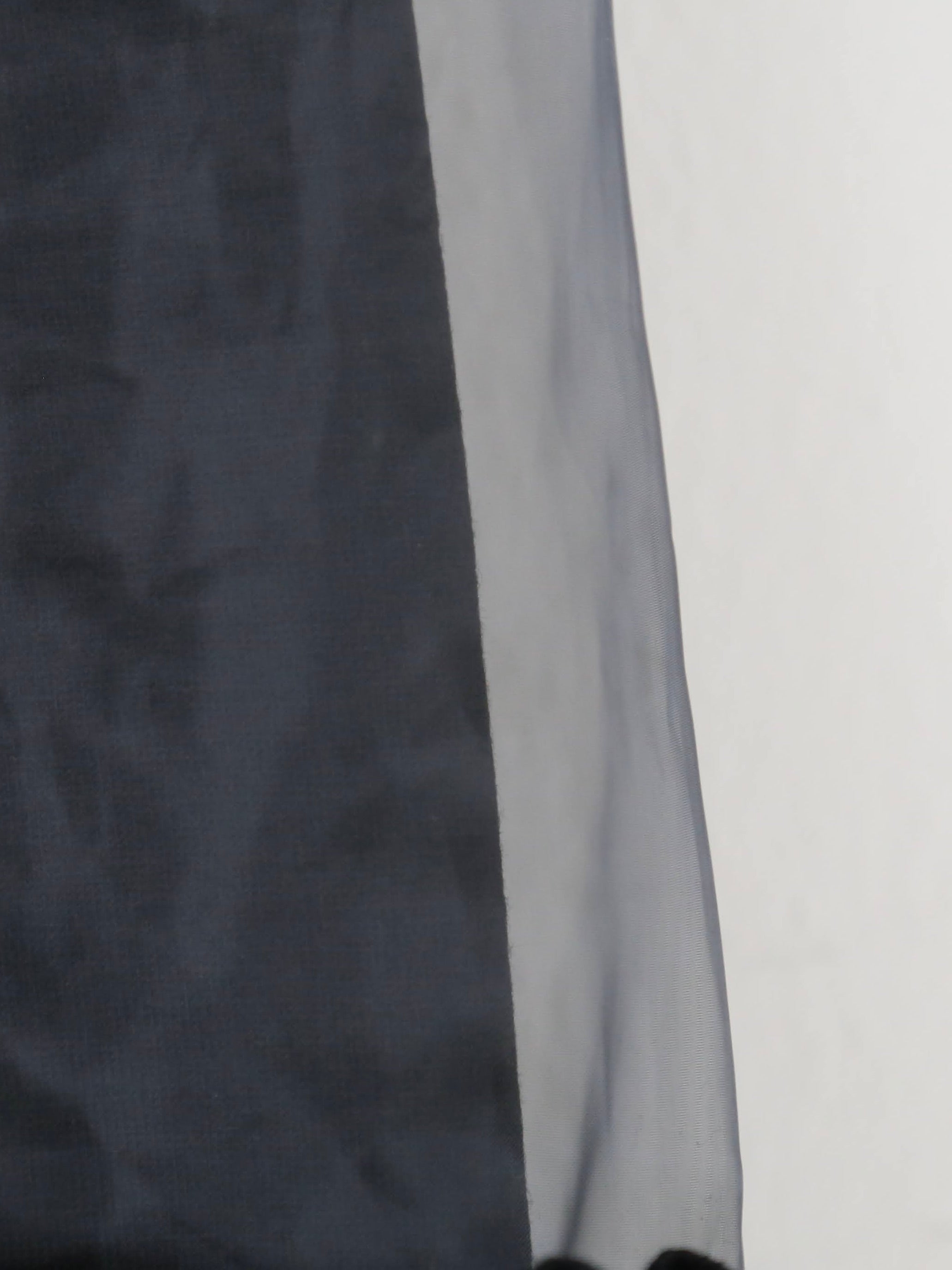 noir kei ninomiya ウール天竺×エステルオーガンジートップス [3P-T006-051]