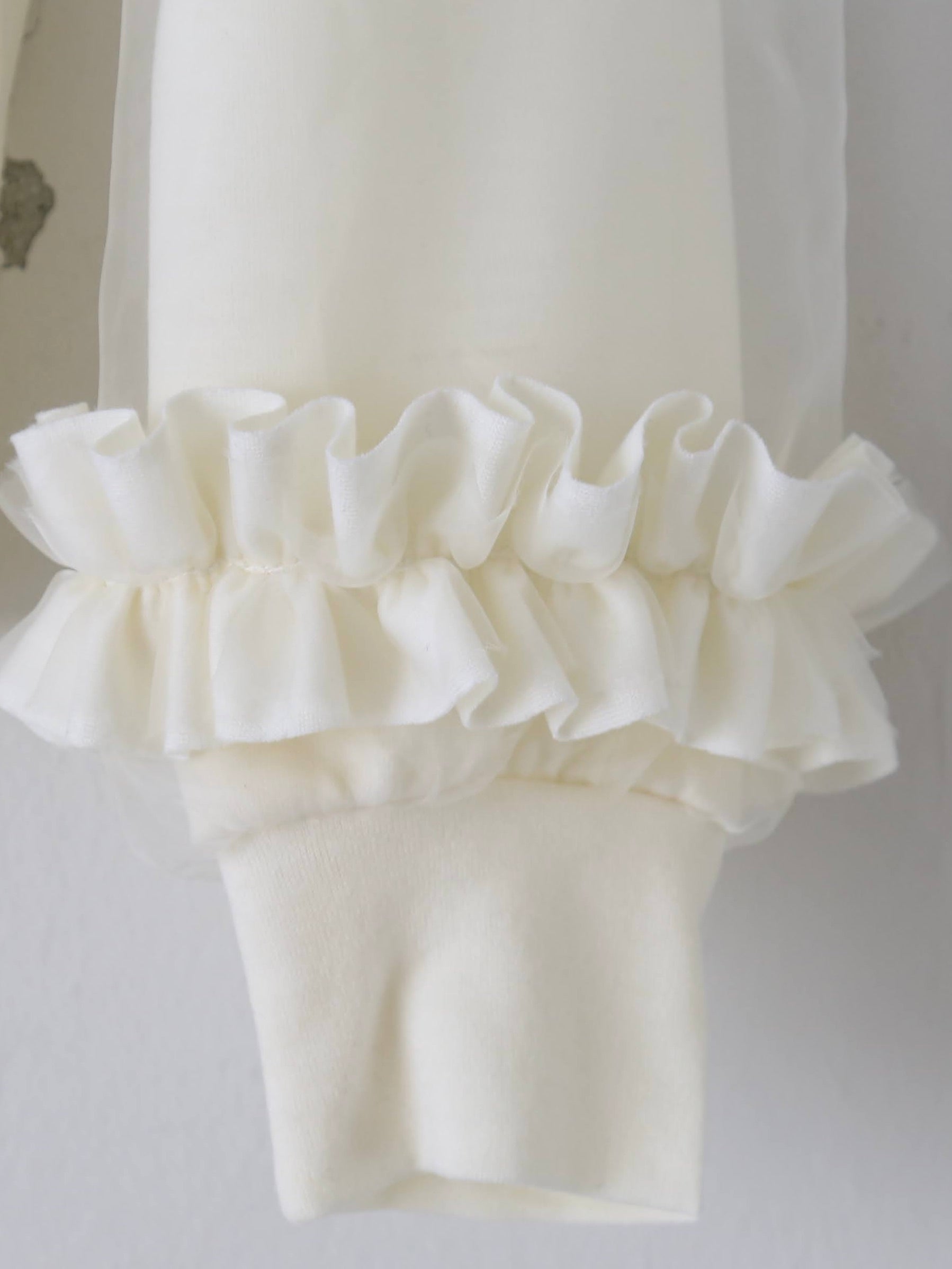 noir kei ninomiya ウール天竺×エステルオーガンジートップス [3P-T006-051]