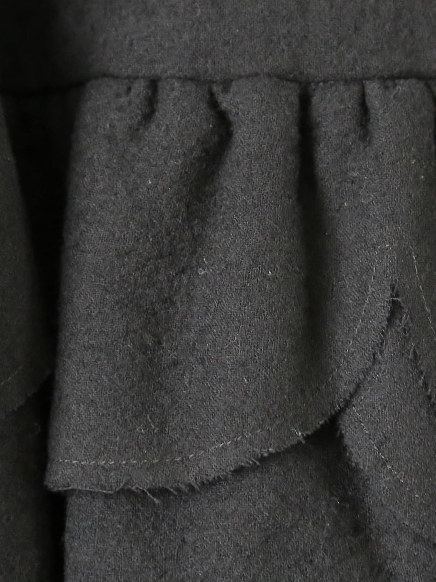 noir kei ninomiya ウールナイロンミルドスカート [3P-S007-051]