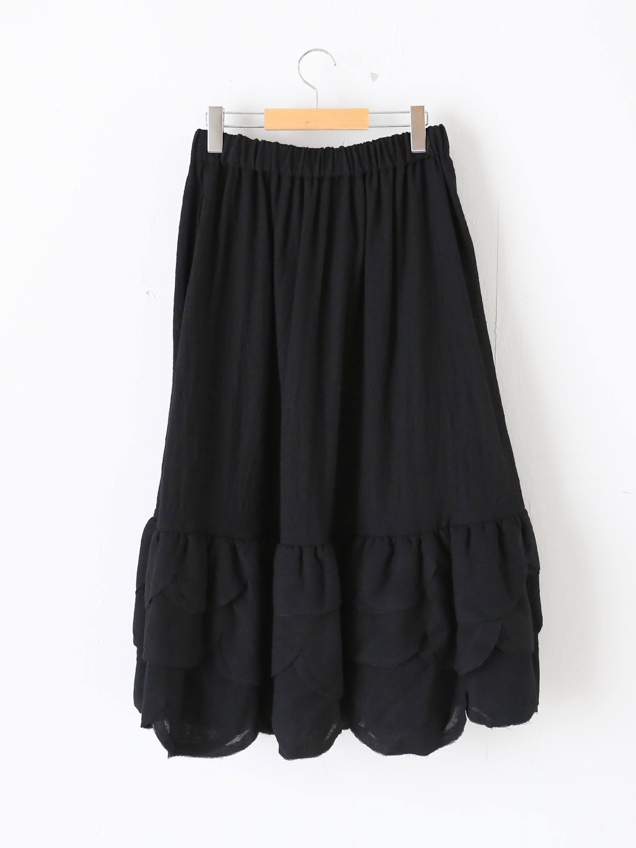 noir kei ninomiya ウールナイロンミルドスカート [3P-S007-051]