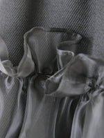 画像をギャラリービューアに読み込む, noir kei ninomiya ウールギャバジン×エステルオーガンジースカート [3P-S001-051]
