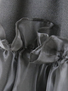 noir kei ninomiya ウールギャバジン×エステルオーガンジースカート