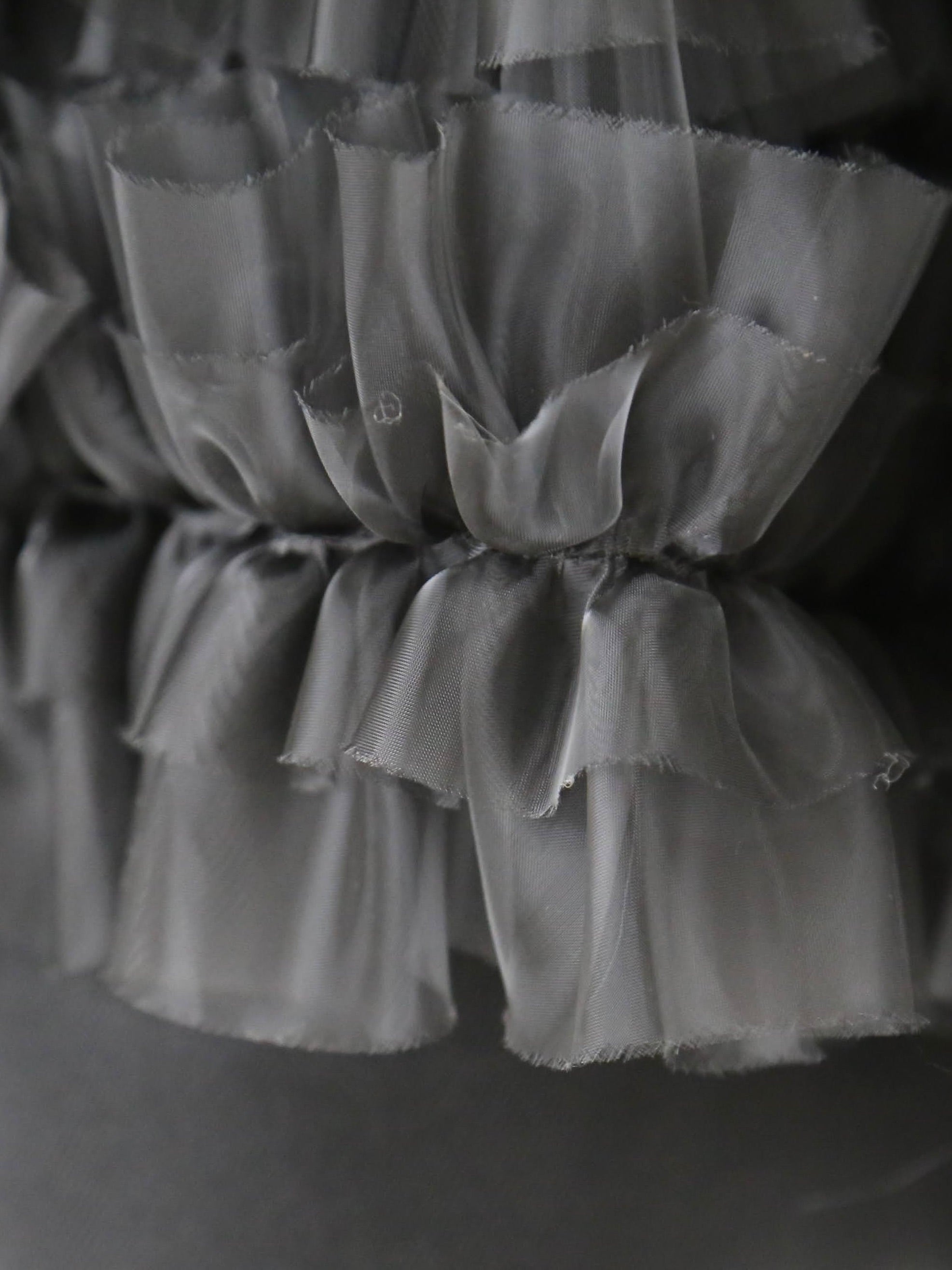 noir kei ninomiya ウールギャバジン×エステルオーガンジースカート [3P-S001-051]