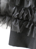 画像をギャラリービューアに読み込む, noir kei ninomiya ウールギャバジン×エステルオーガンジースカート [3P-S001-051]
