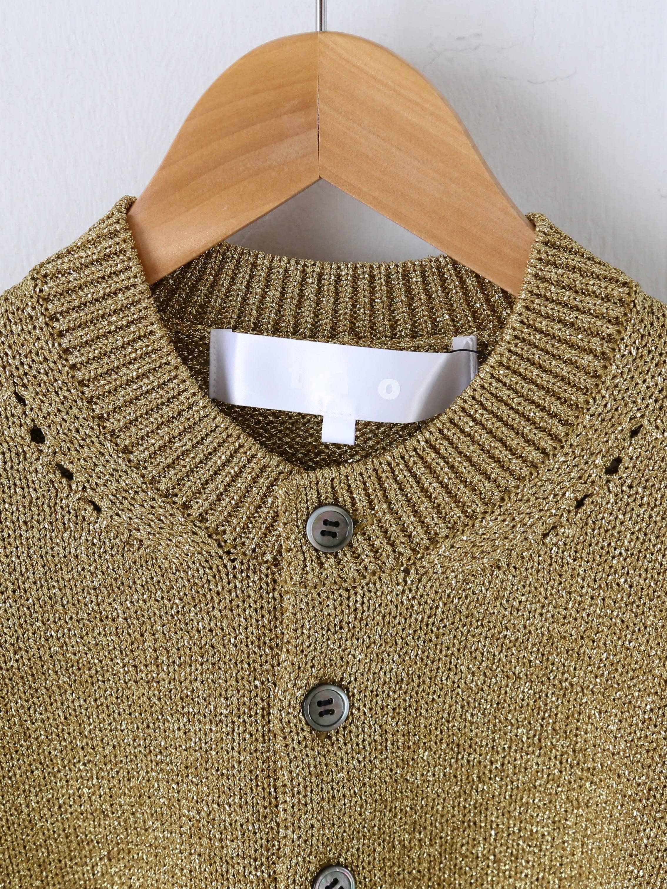 tao ラメリリヤーン天竺ニットカーディガン [TP-N015-051]