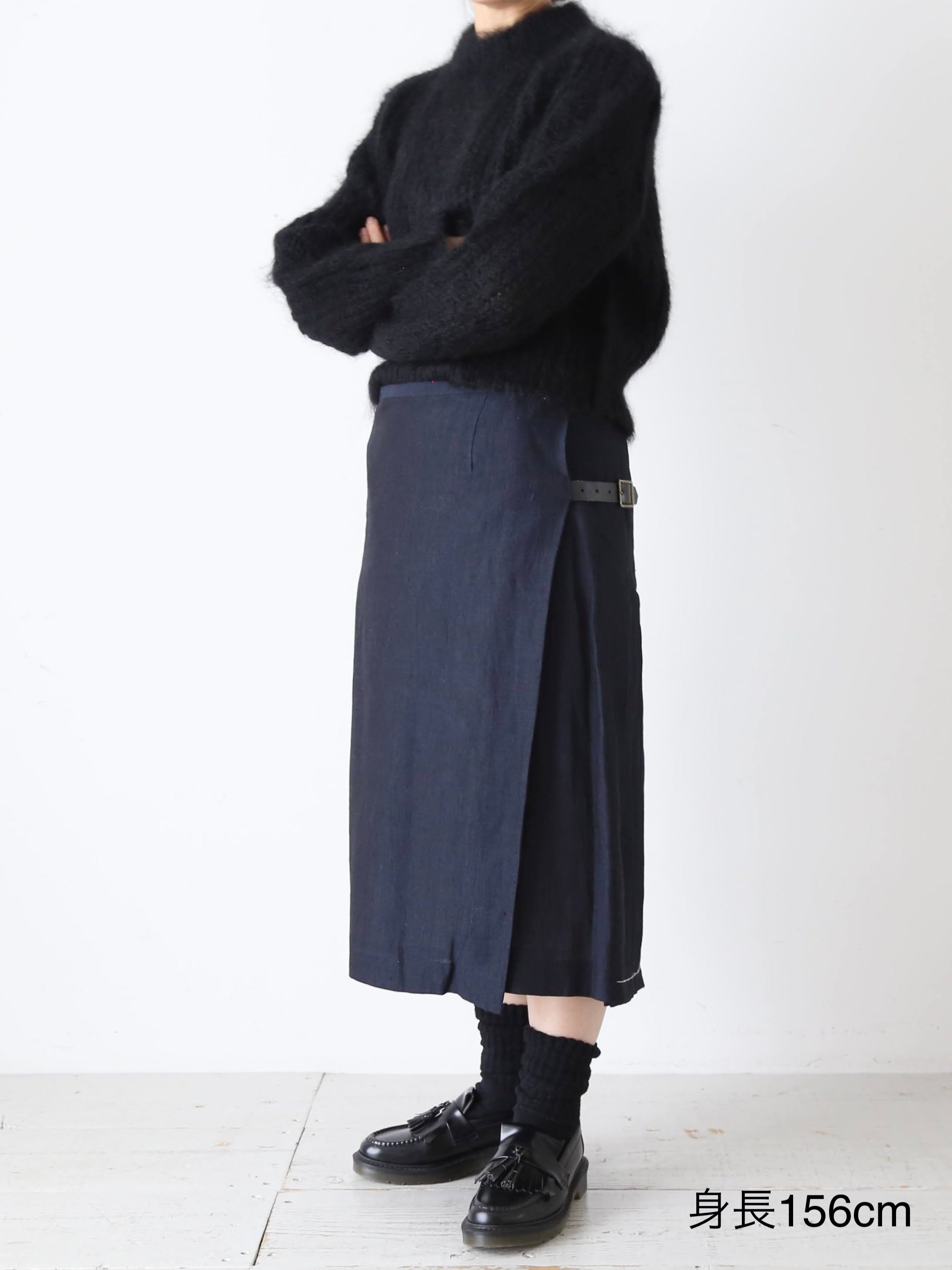 R&D.M.Co- ヘリンボーンリネンキルトスカート [1941]