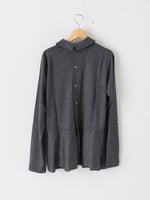 画像をギャラリービューアに読み込む, tao ウール天竺襟付きトップス [TP-T004-051]
