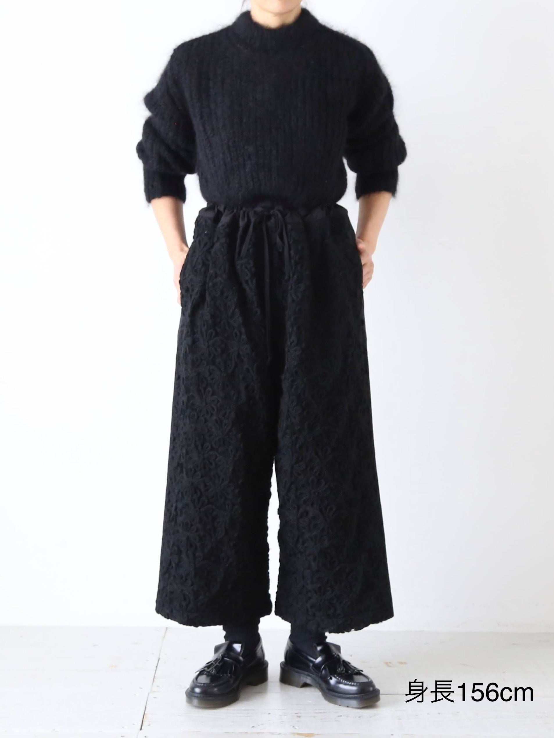 tao ナイロンチュール刺繍×モールスキンパンツ [TN-P004-051]