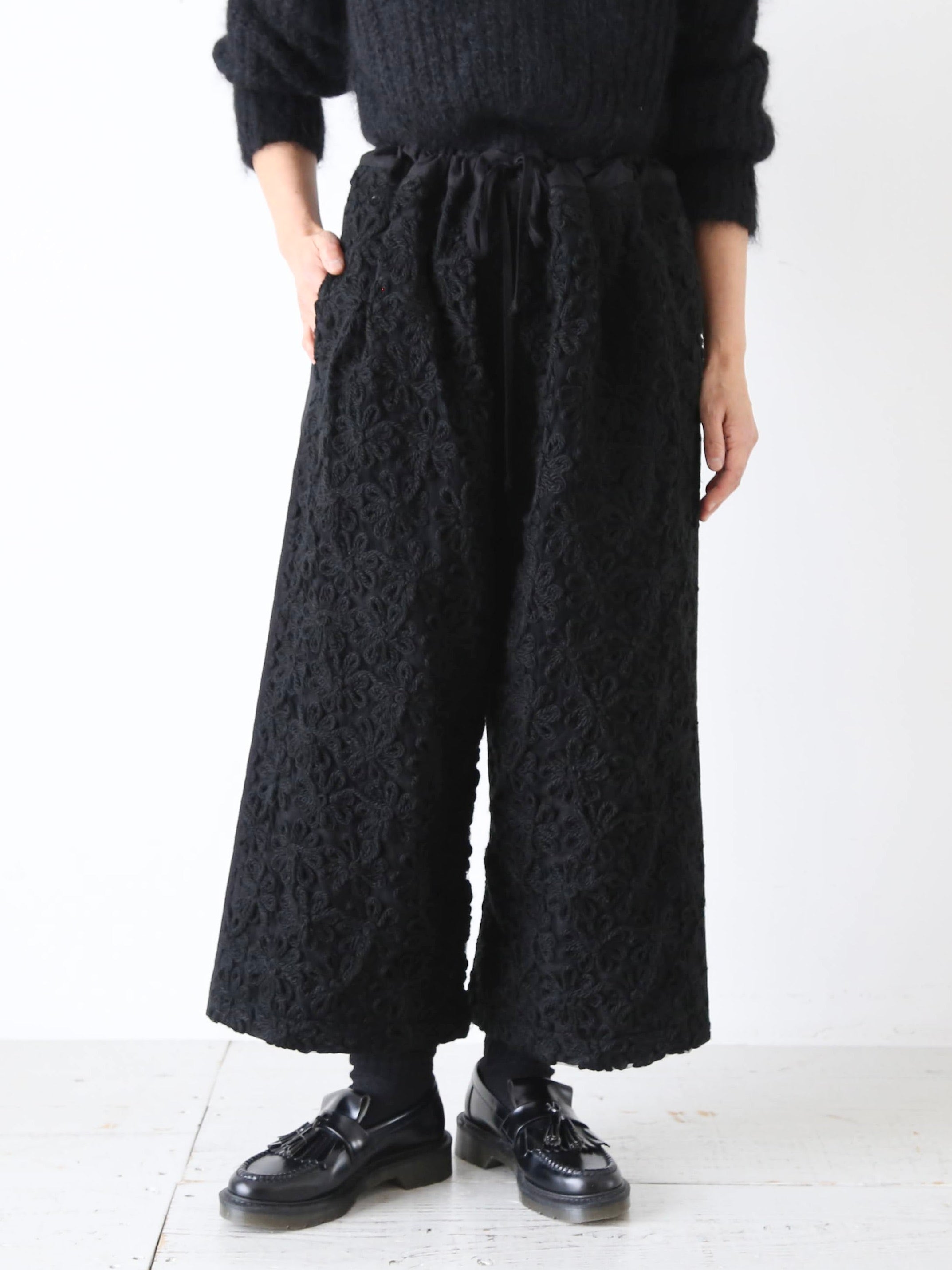 tao ナイロンチュール刺繍×モールスキンパンツ [TN-P004-051]