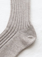 画像をギャラリービューアに読み込む, ORGANIC GARDEN スーピマ×ヤクリブハイソックス [8-0045]
