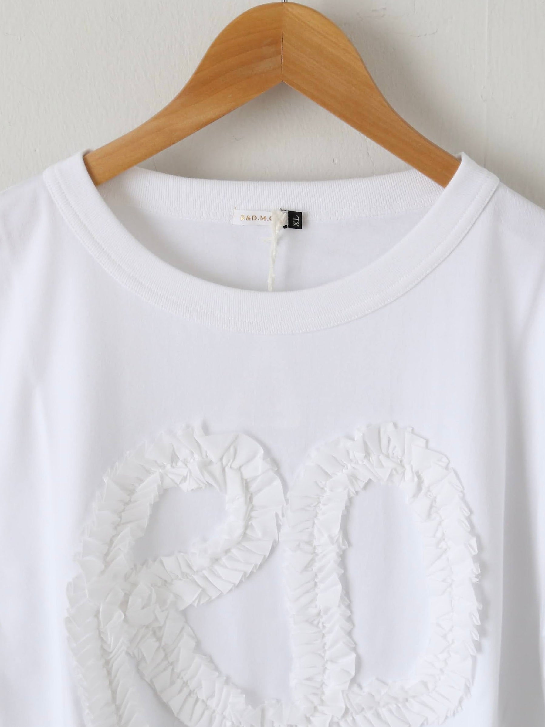 R&D.M.Co- メンズR.Dフリルエンブロイダリー ハーフスリーブTシャツ [7623]