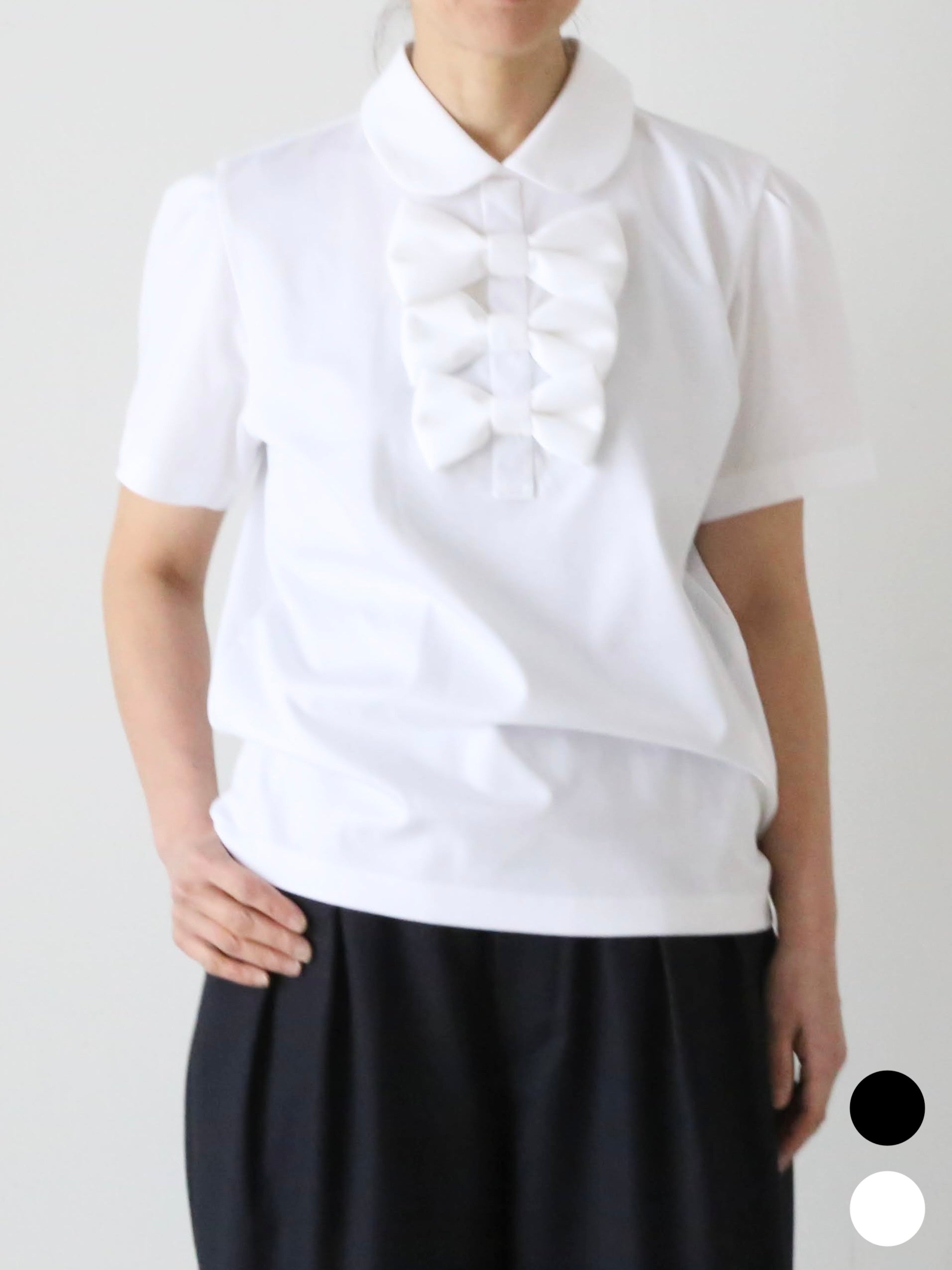 noir kei ninomiya 綿ポンチTシャツ(シングルリボン) [3Q-T008-051