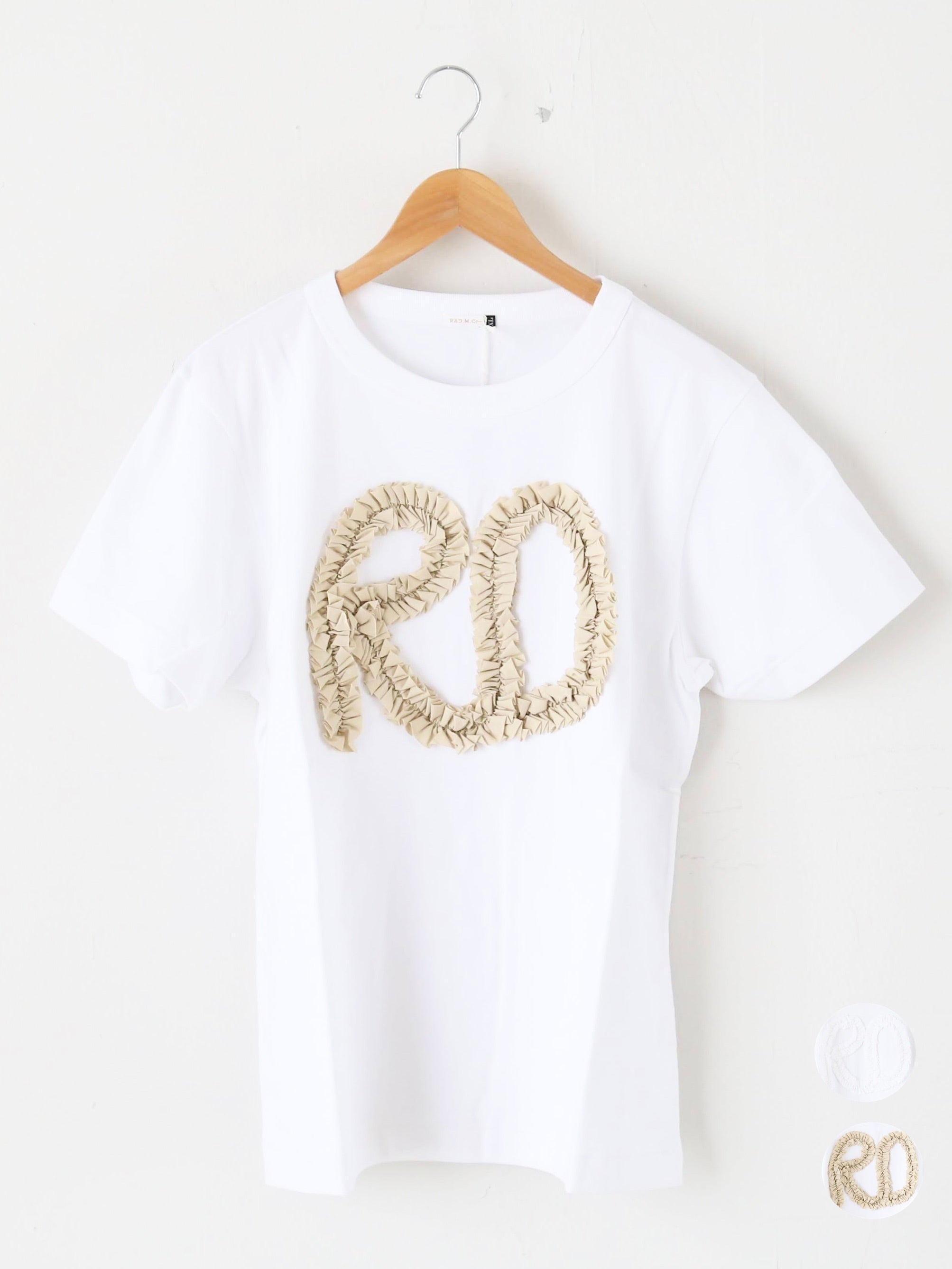R&D.M.Co- メンズR.Dフリルエンブロイダリー ハーフスリーブTシャツ [7623]