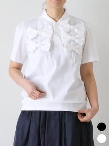 noir kei ninomiya 綿ポンチ Tシャツ ダブルリボン 5つリボン – CREER