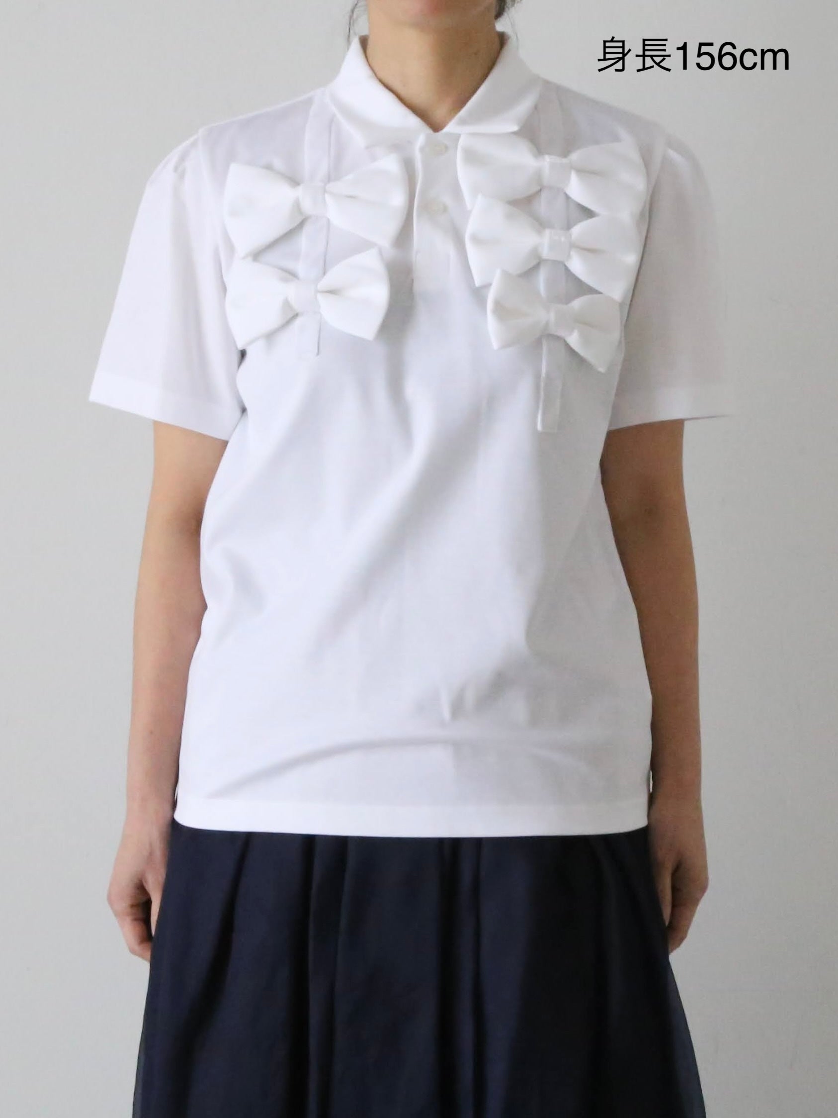 noir kei ninomiya 綿ポンチ Tシャツ ダブルリボン 5つリボン – CREER