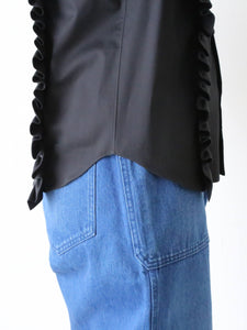 noir kei ninomiya 綿ブロード ブラウス 長袖 丸襟 フリル – CREER