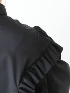 noir kei ninomiya 綿ブロード ブラウス 長袖 丸襟 フリル – CREER