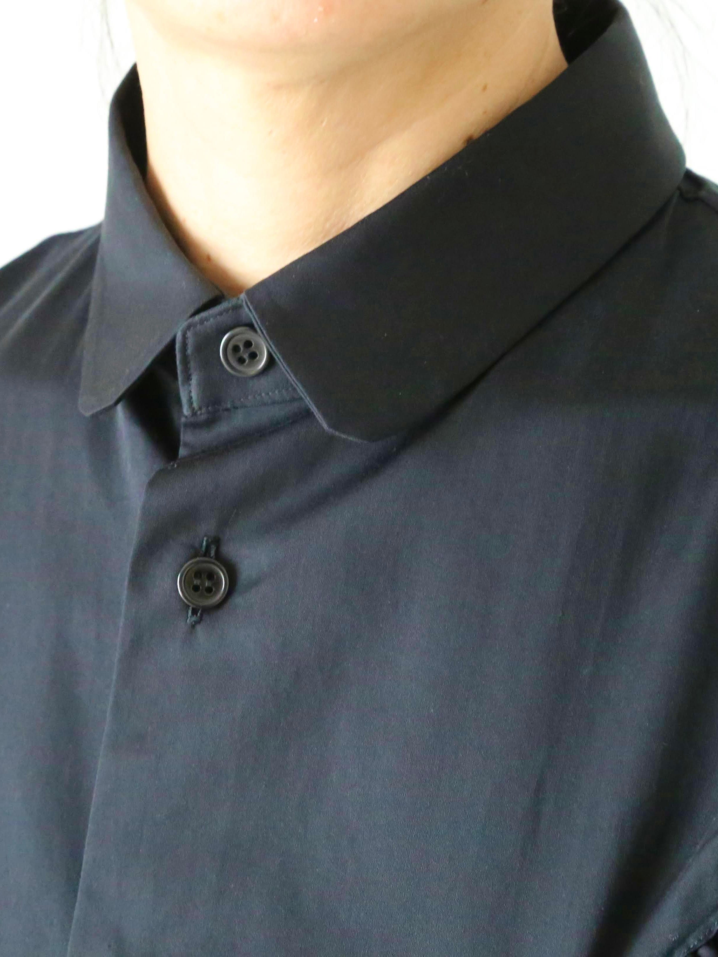 noir kei ninomiya 綿ブロード ブラウス 長袖 丸襟 フリル – CREER