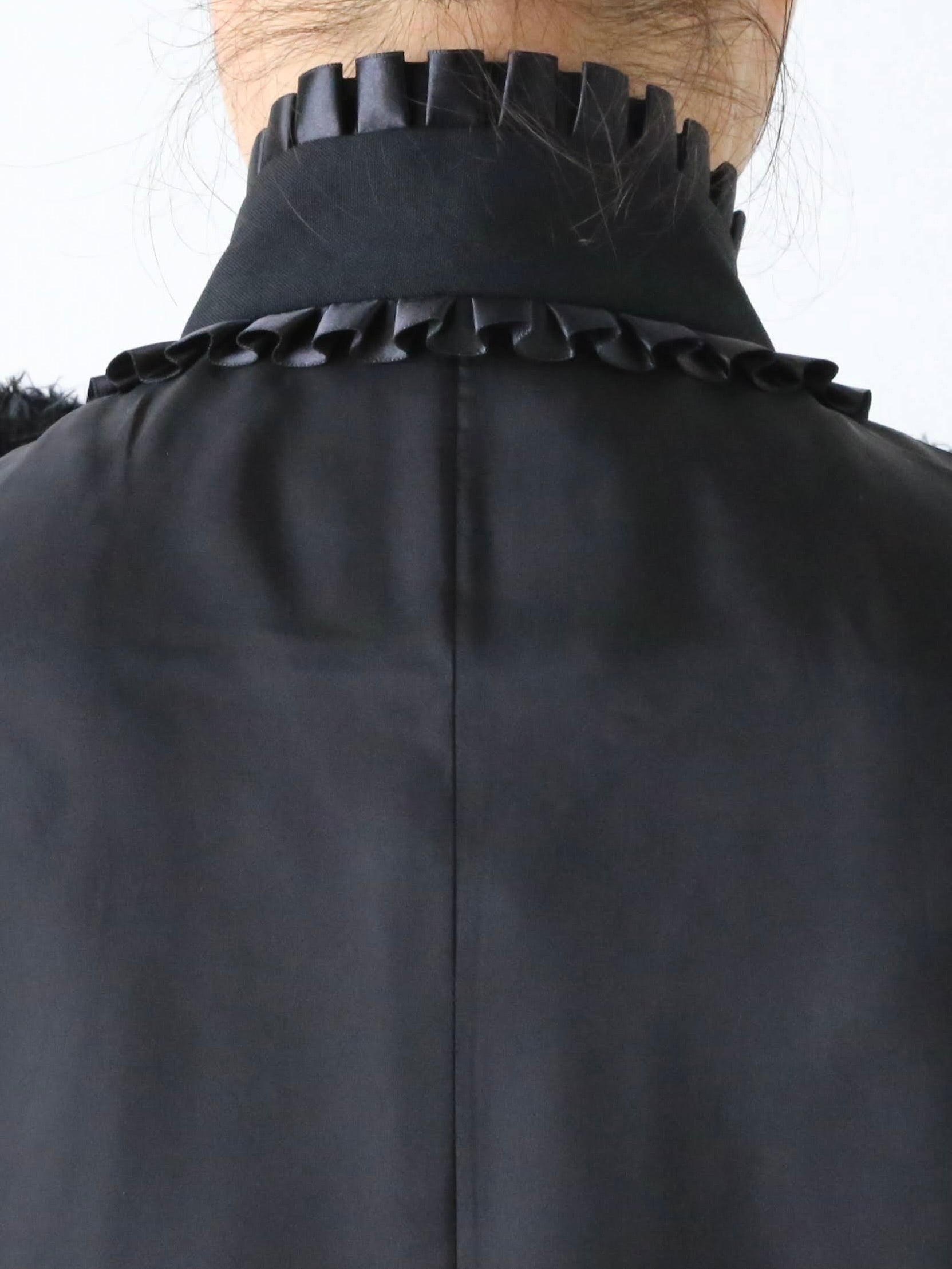 noir kei ninomiya ウールオックス ベスト 胸元リボン 手仕事タック