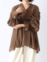 画像をギャラリービューアに読み込む, suzuki takayuki スモックブラウス [A261-08]
