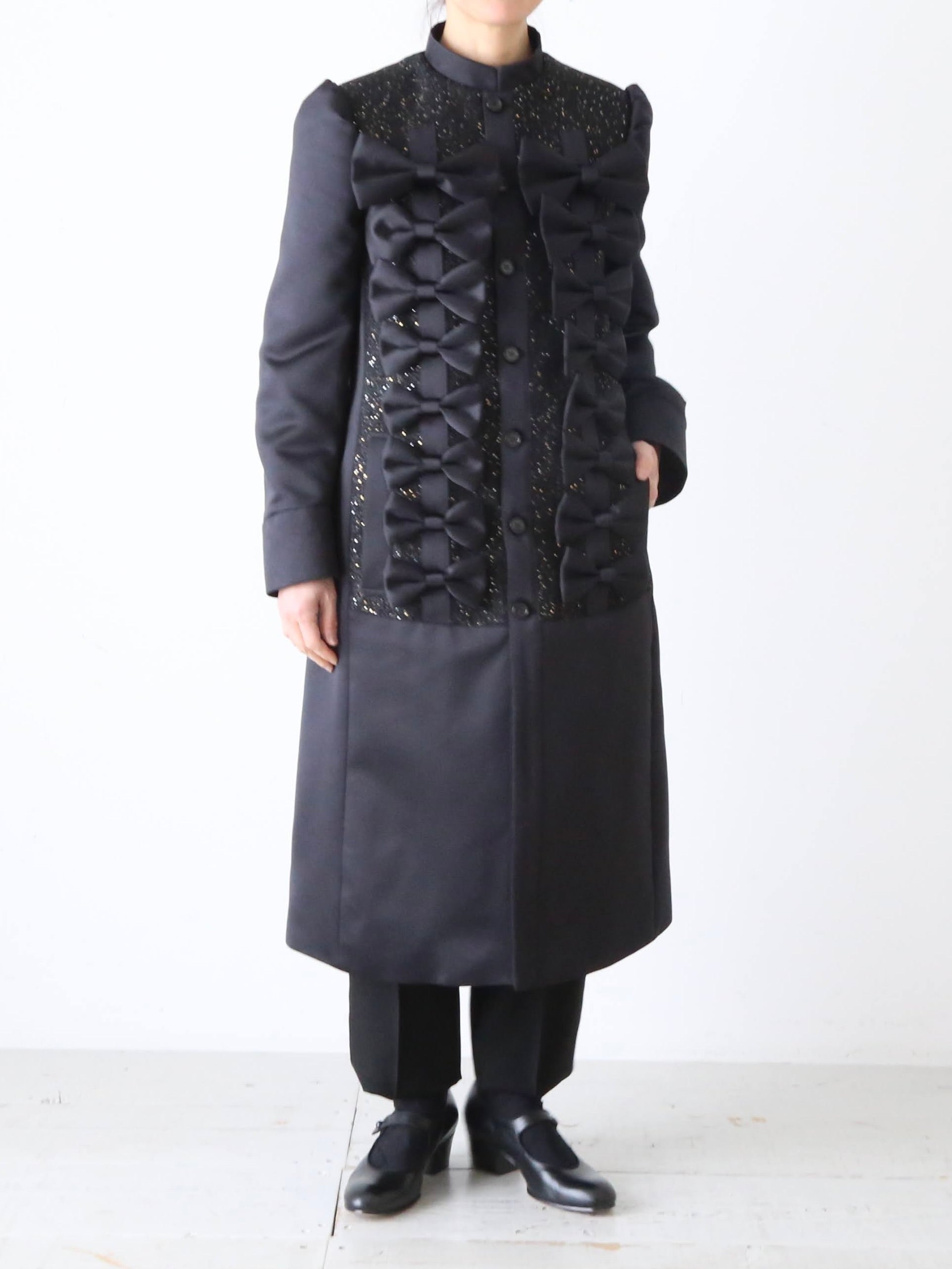 ノワールケイニノミヤ コットン ロングコート ワンピース ノワールケイニノミヤnoir kei ninomiya コットンポンチフリルロング