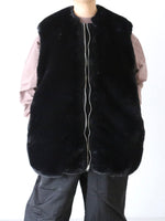 画像をギャラリービューアに読み込む, ALWEL リバーシブルスリーブレスジャケット [CRINY FUR-1]
