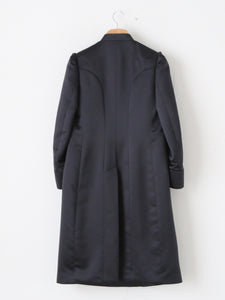 noir kei ninomiya スパンコール ツイード×エステルサテン コート